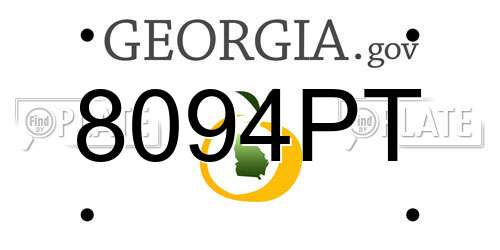 8094PT Georgia License Plate