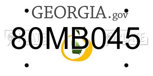 80MB045 Georgia License Plate