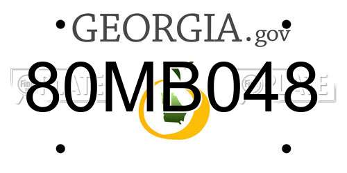 80MB048 Georgia License Plate