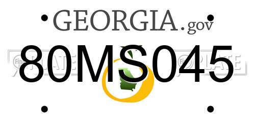 80MS045 Georgia License Plate