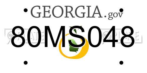 80MS048 Georgia License Plate