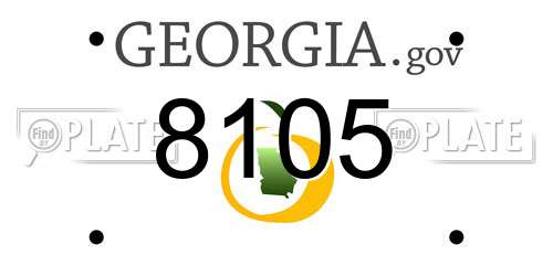 8105 Georgia License Plate