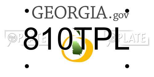 810TPL Georgia License Plate