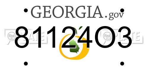 81124O3 Georgia License Plate