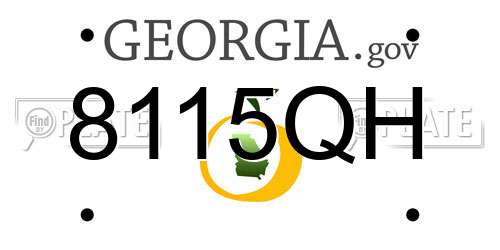 8115QH Georgia License Plate
