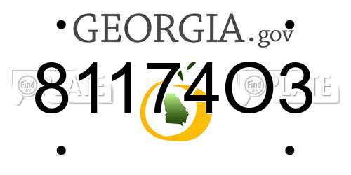 81174O3 Georgia License Plate