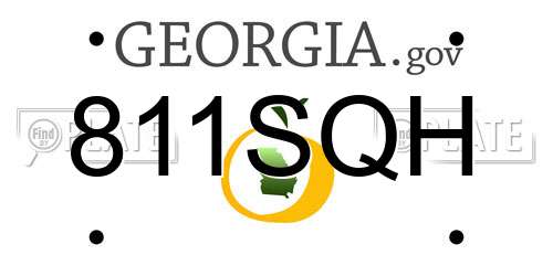 811SQH Georgia License Plate