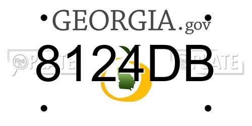 8124DB Georgia License Plate