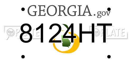 8124HT Georgia License Plate