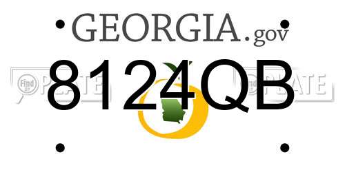8124QB Georgia License Plate