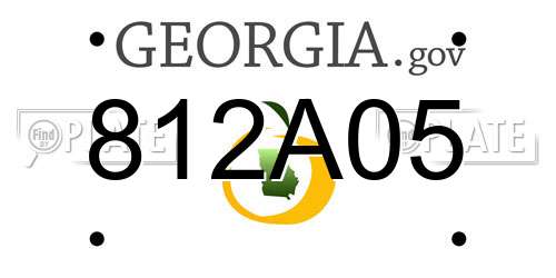 812A05 Georgia License Plate