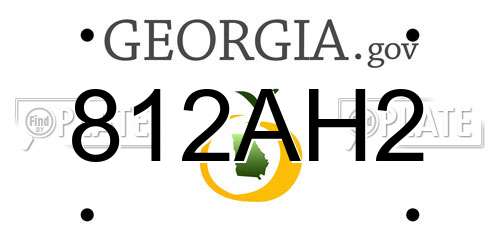812AH2 Georgia License Plate
