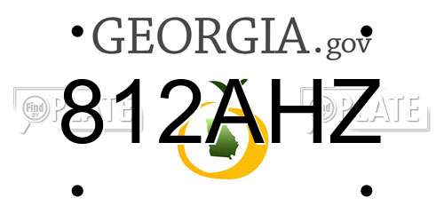 812AHZ Georgia License Plate