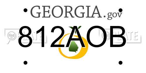 812AOB Georgia License Plate