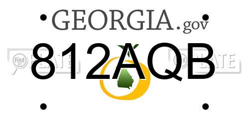 812AQB Georgia License Plate