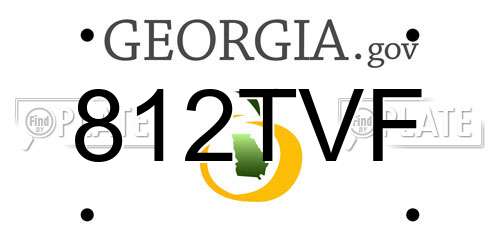 812TVF Georgia License Plate