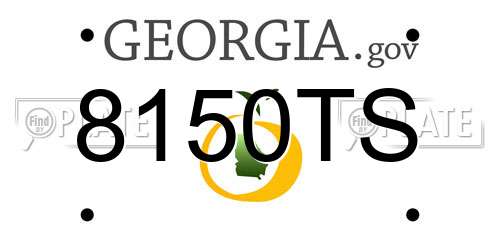 8150TS Georgia License Plate