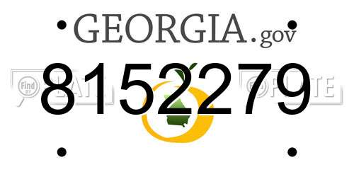 8152279 Georgia License Plate
