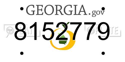 8152779 Georgia License Plate