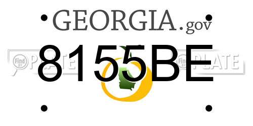 8155BE Georgia License Plate
