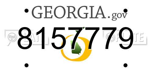 8157779 Georgia License Plate