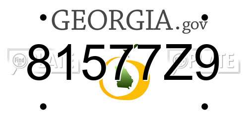81577Z9 Georgia License Plate