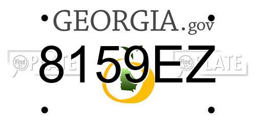 8159EZ Georgia License Plate
