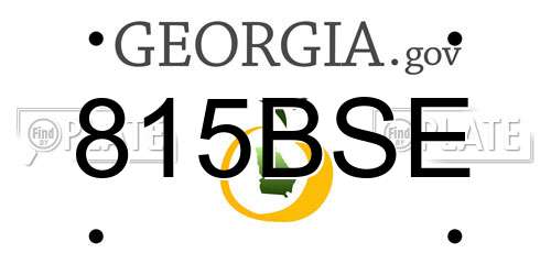 815BSE Georgia License Plate