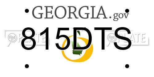 815DTS Georgia License Plate