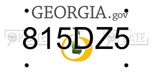 815DZ5 Georgia License Plate