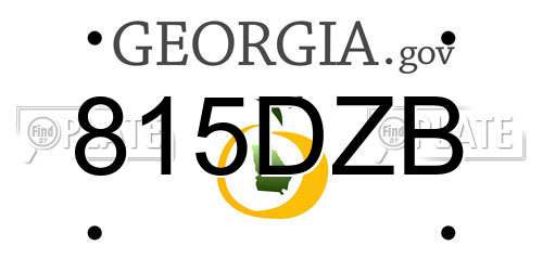 815DZB Georgia License Plate