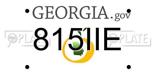 815IIE Georgia License Plate