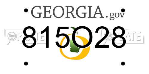 815O28 Georgia License Plate