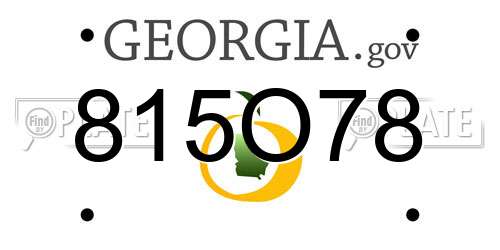 815O78 Georgia License Plate