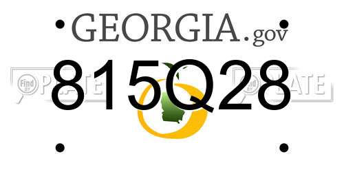 815Q28 Georgia License Plate