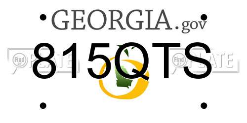 815QTS Georgia License Plate