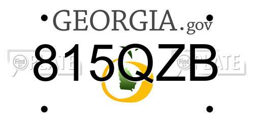 815QZB Georgia License Plate