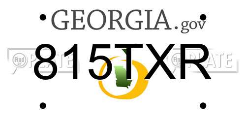 815TXR Georgia License Plate