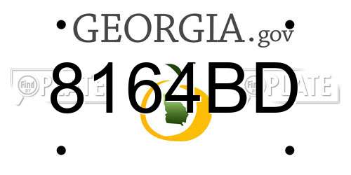 8164BD Georgia License Plate