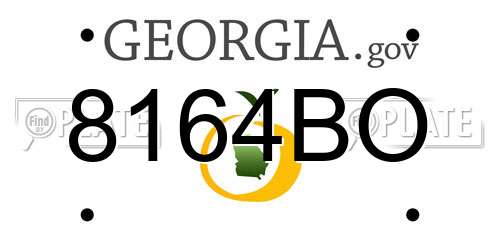 8164BO Georgia License Plate