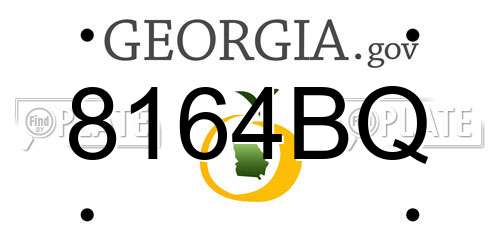8164BQ Georgia License Plate