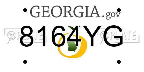 8164YG Georgia License Plate