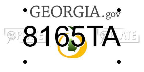 8165TA Georgia License Plate