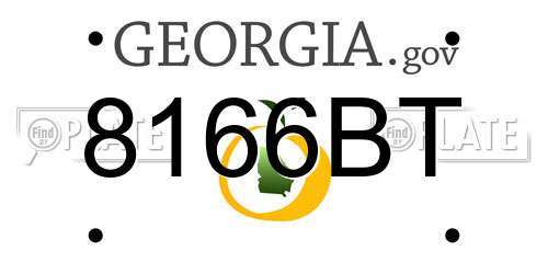 8166BT Georgia License Plate