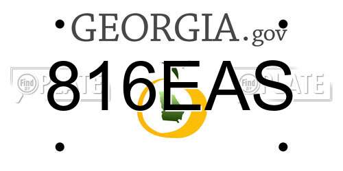 816EAS Georgia License Plate