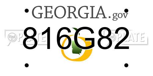 816G82 Georgia License Plate