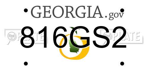 816GS2 Georgia License Plate