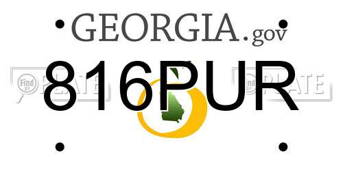 816PUR Georgia License Plate