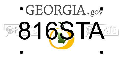 816STA Georgia License Plate