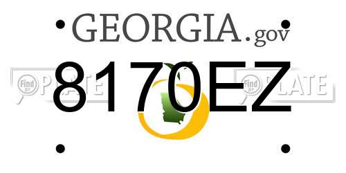 8170EZ Georgia License Plate